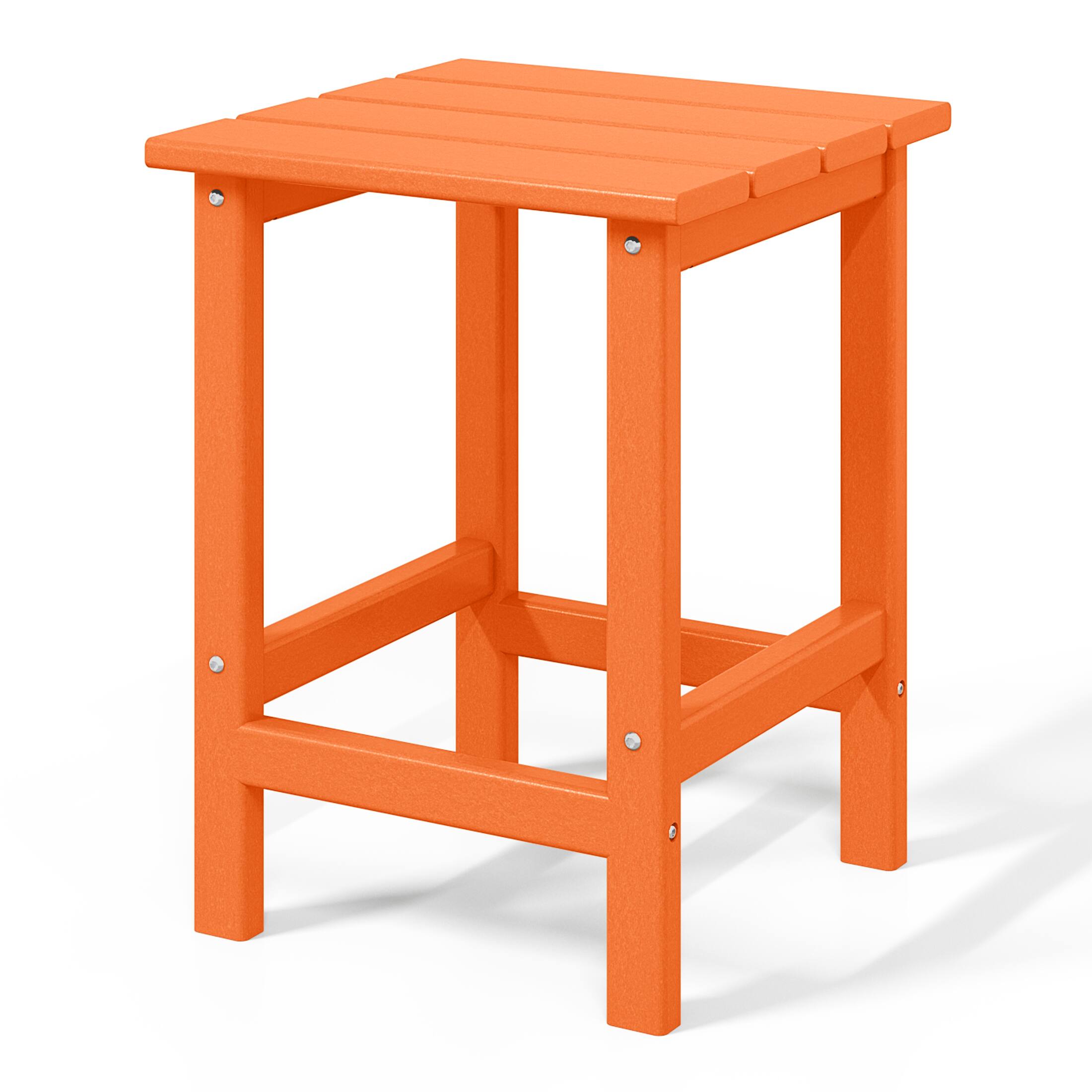Alt View 1. WestinTrends - WestinTrends Malibu 14" square outdoor Side table for Adirondack chair - Orange.