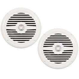 Acoustic Audio by Goldwood - MRN65W Waterproof Flush Mount Marine 6.5" Speakers 1 Pair Pack - White