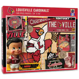 YouTheFan - Louisville Cardinals 500-Piece Retro Series Puzzle - Multicolor