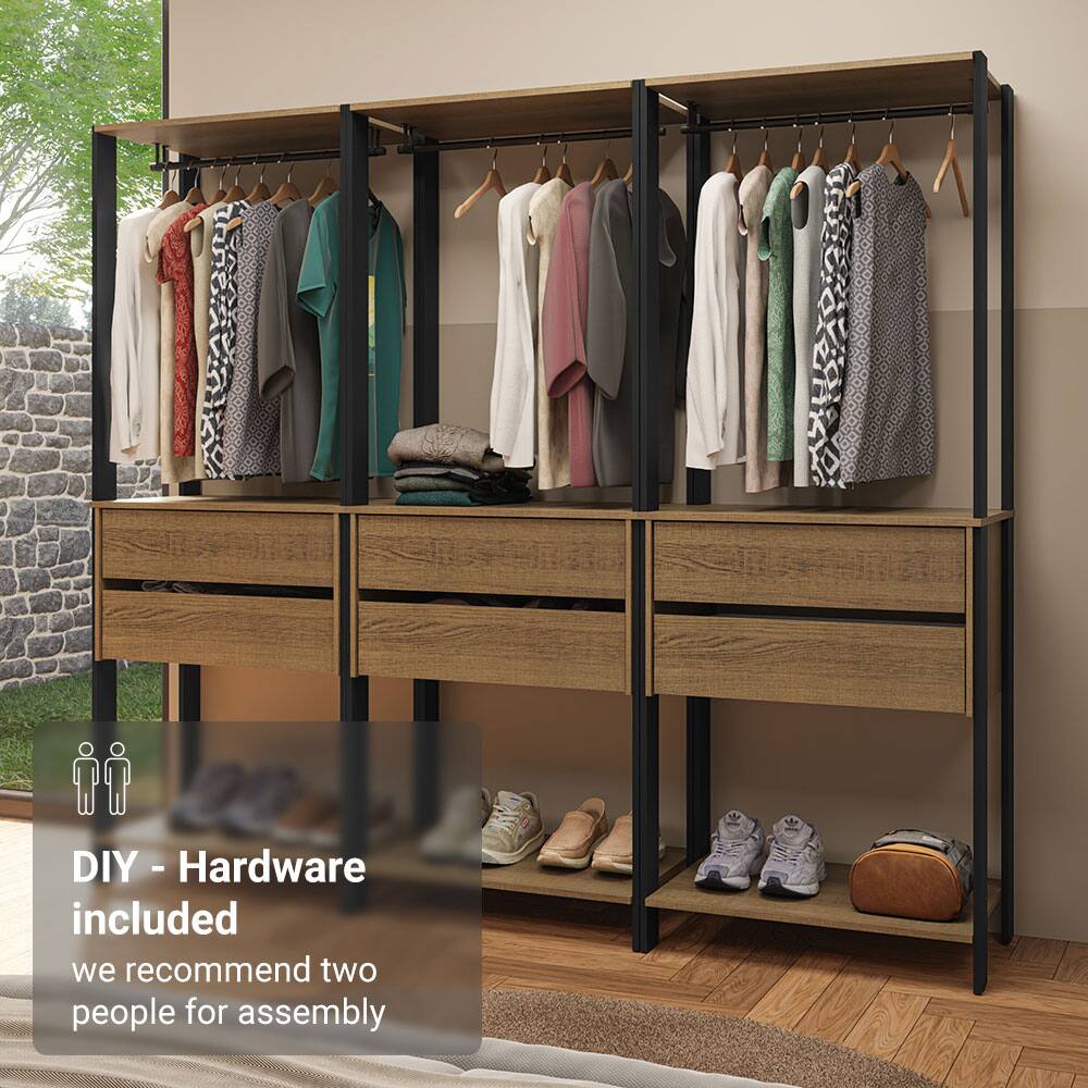 DIY - Hardware included  
we recommend two people for assembly