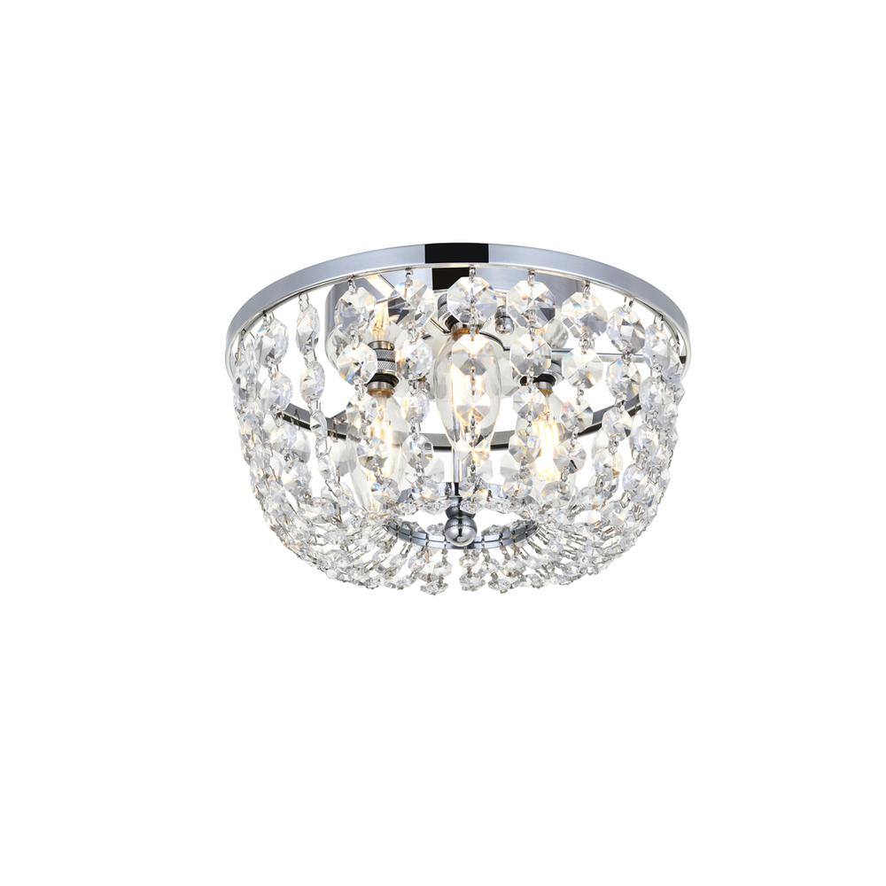 Alt View 4. Elegant Lighting - Cora 10 inch flush mount in chrome - Chrome.