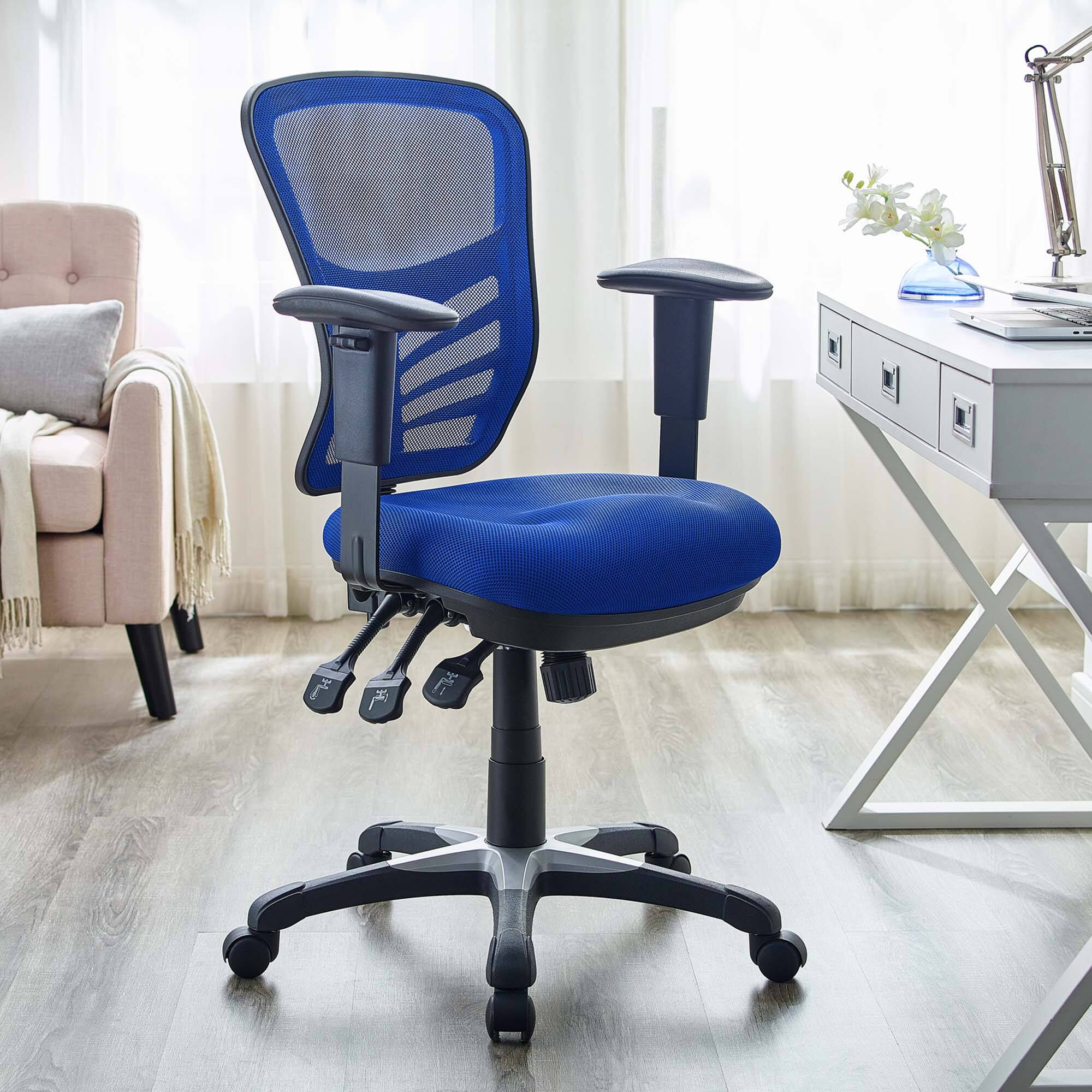 Alt View 6. Modway - Articulate Mesh Office Chair by Modway - Blue.