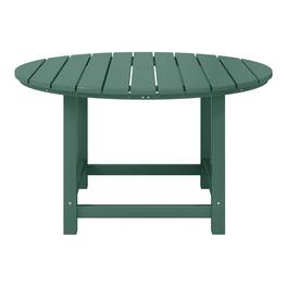 WestinTrends - Malibu Kids Outdoor Patio Furniture HDPE 38" Wide Round Dining Table - Dark Green
