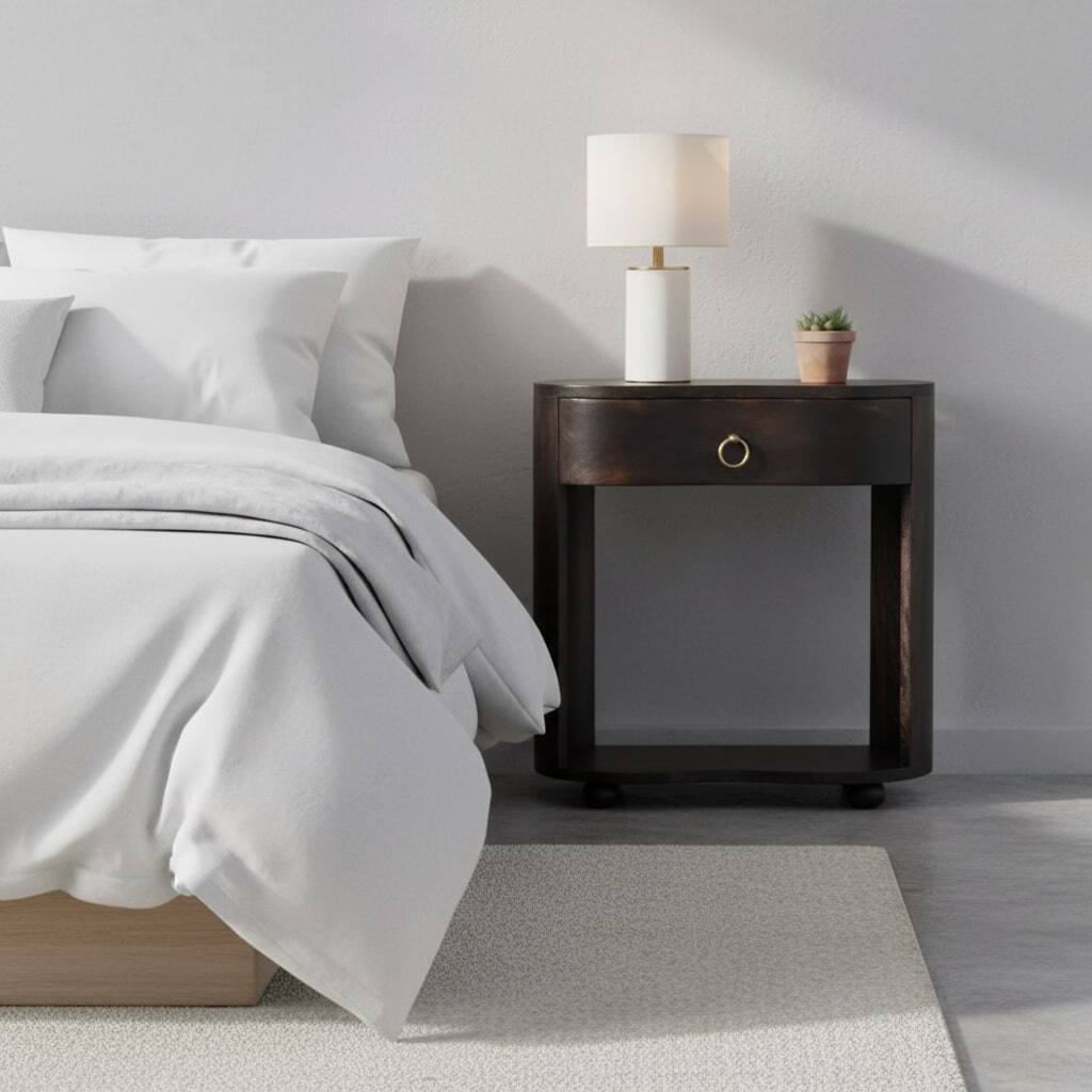 Alt View 2. Artisan Furniture - Artisan Furniture Solid Wood Monroe Bedside - Brown.