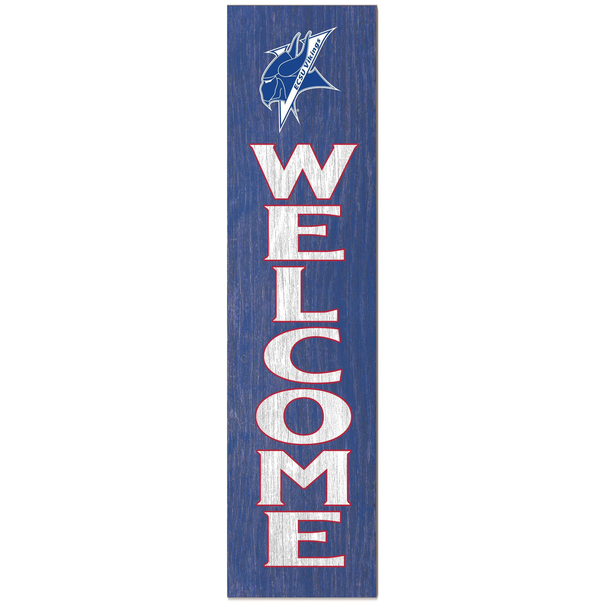 ECSU Vikings 12" x 48" Outdoor Leaner Welcome Sign