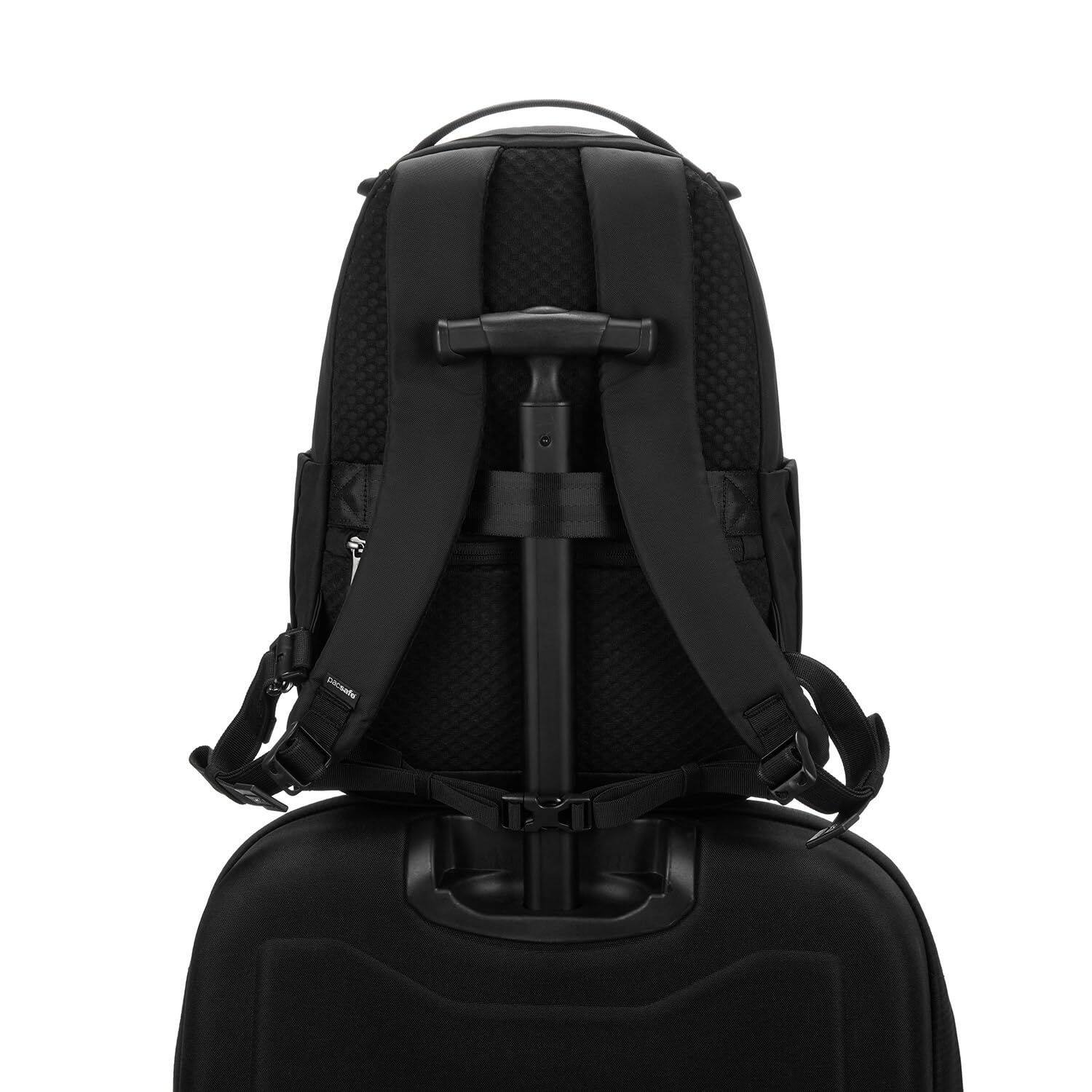 Alt View 2. Pacsafe - V 16L All-around Backpack, Jet Black - Jet Black.