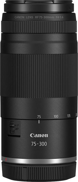 Canon RF75 300mm F4 5.6mm Telephoto Zoom Lens for EOS R Series Canon RF75 300mm F4 5.6mm Telephoto Zoom Lens for EOS R Series