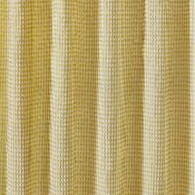 Left. Kate Aurora - Hotel Collection Premium Waffle Weave Fabric Shower Curtain by Kate Aurora - Ochre/Yellow - Ochre/Yellow.