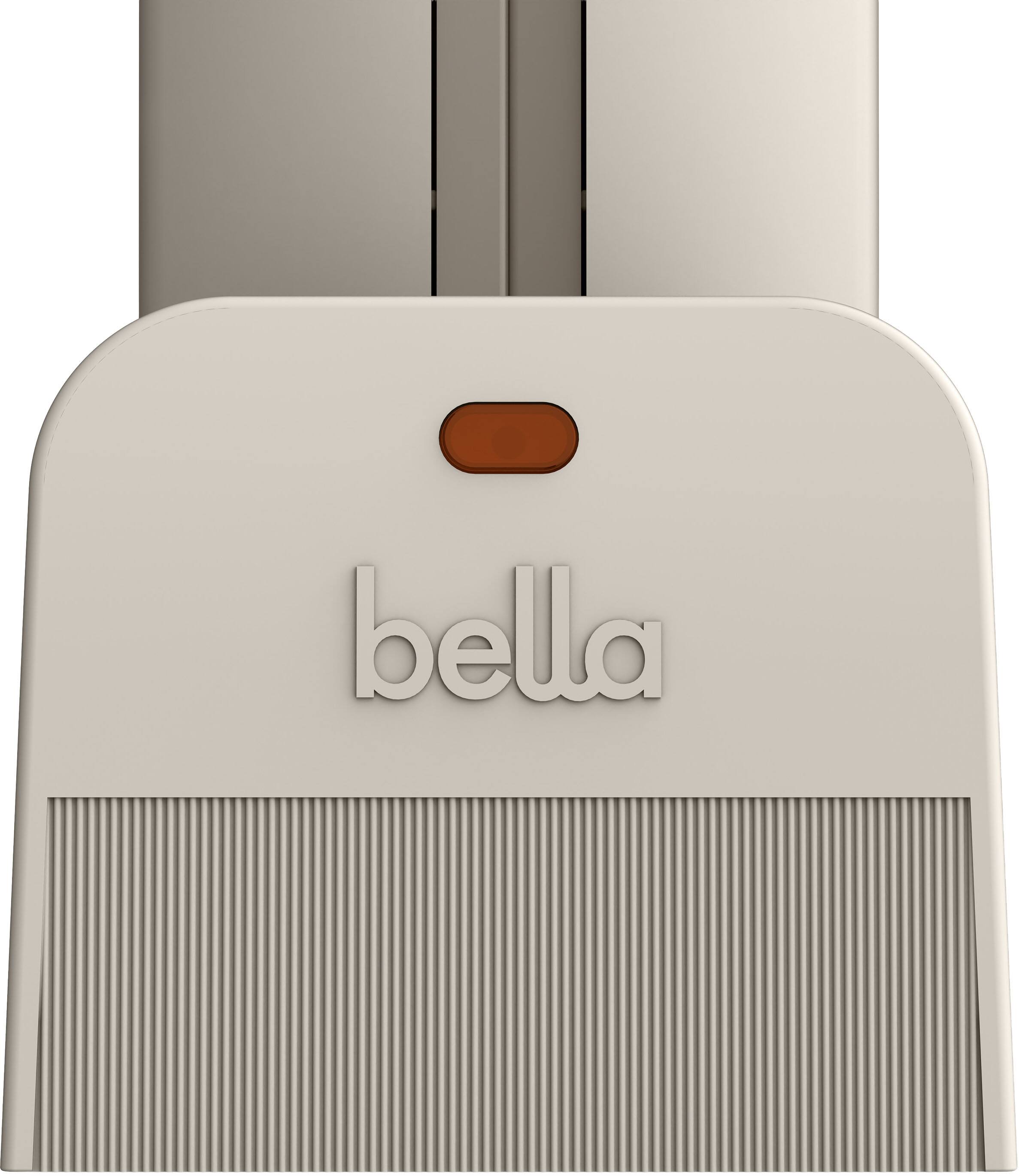 Back. Bella - Fits-anywhere Kitchenware: Flip & Store Belgian Waffle Maker - Oatmilk.