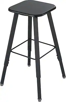 Front. Safco - Safco Active AlphaBetter MDF Stool, Black (1205BL) - Black.