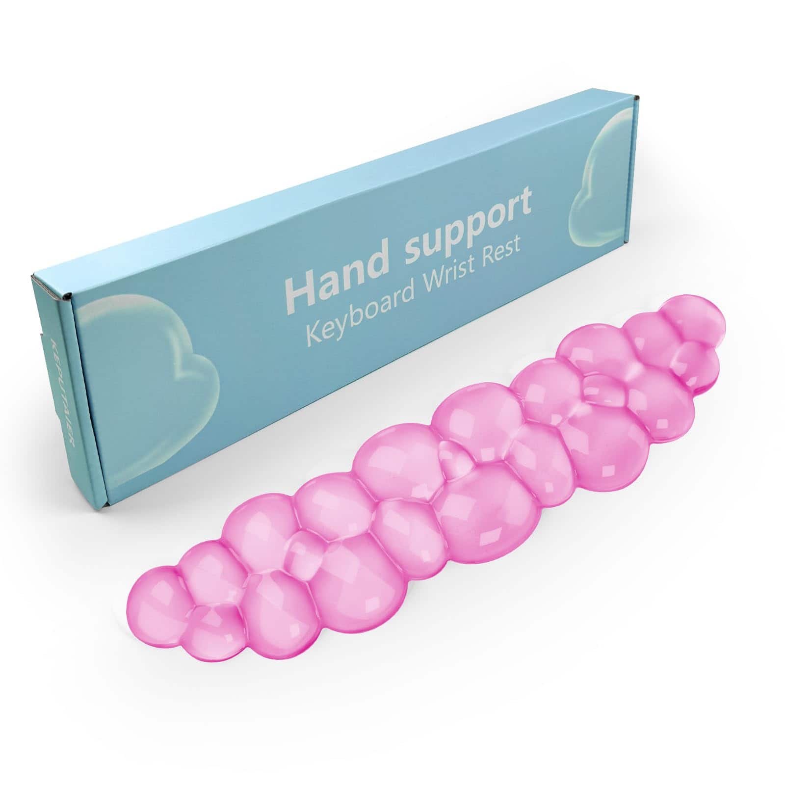 Comfort Essence - Gel Cloud And Mouse Wrist Rest Cute Support Arm For Typing Reliefsuitable Officecomputerlaptopgamingwhite - Transparent Pink