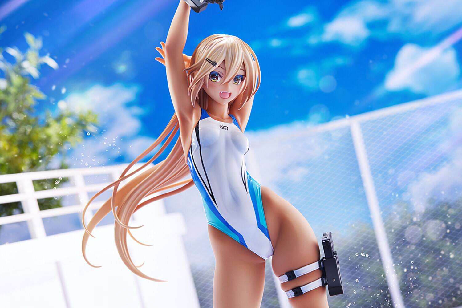 Alt View 2. PopMarket - Amakuni - Kouhai-Chan Of The Swimming Club 1/7 PVC Figure Blue Line Version   - Collectibles - Multicolor.