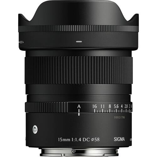 A I 16 11 8 5.6 4 2.8 2 I 99921796 15mm 1:1.4 DC 58 SIGMA