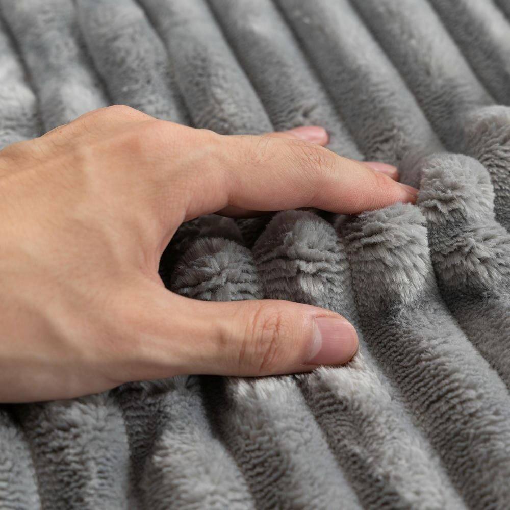 Alt View 6. Kadyn - Oversized All-Foam Lounge Chair with Ottoman, Modular Corduroy, No-Tool Assembly, Gray - Gray.