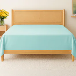 CGK Linens - Premium Flat Sheet Ultra Soft & Breathable - Cozy & Wrinkle Resistant Top Sheet - King - Spa Blue