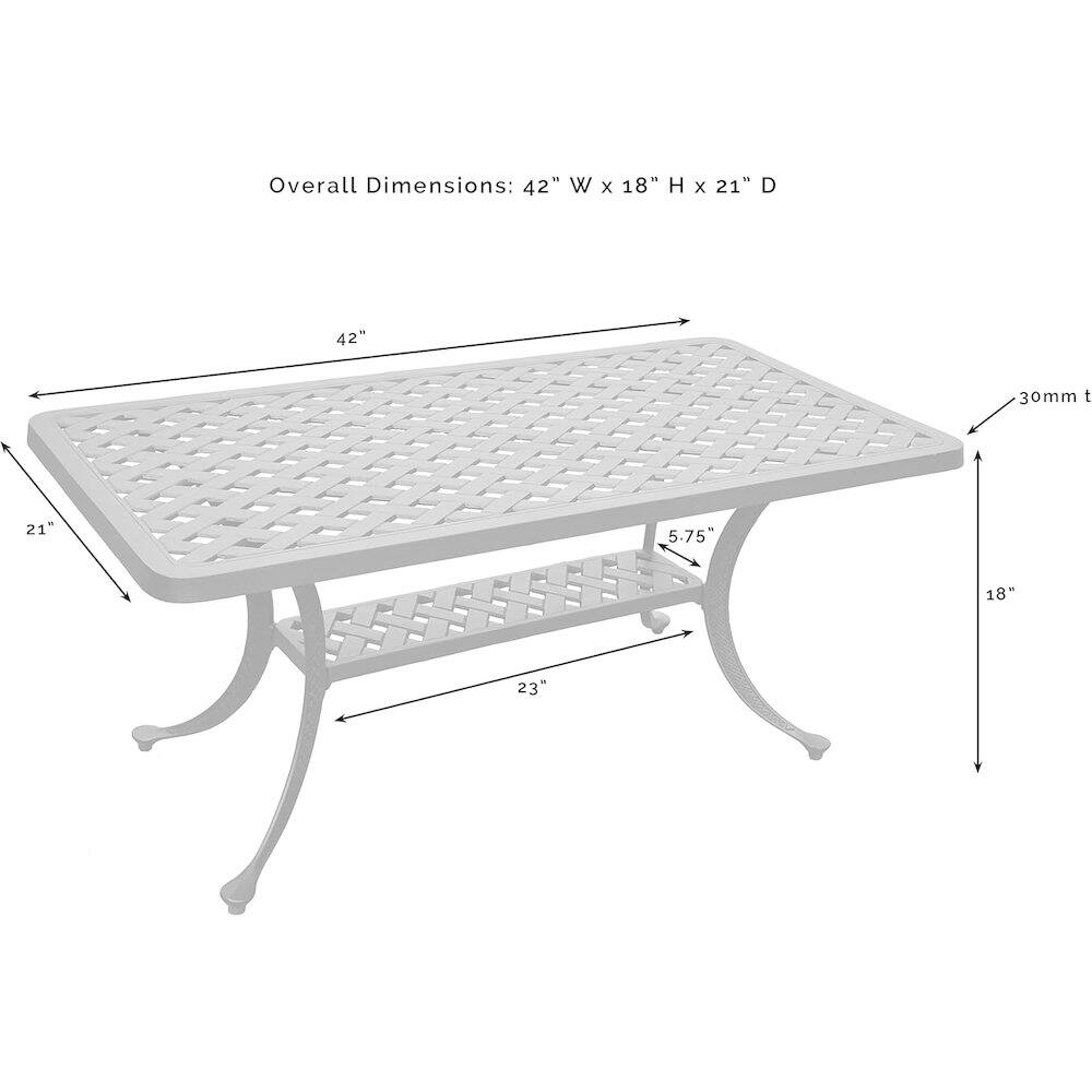 Overall Dimensions: 42" W x 18" H x 21" D  
42"  
30mm t  
21"  
5.75"  
18"  
23"