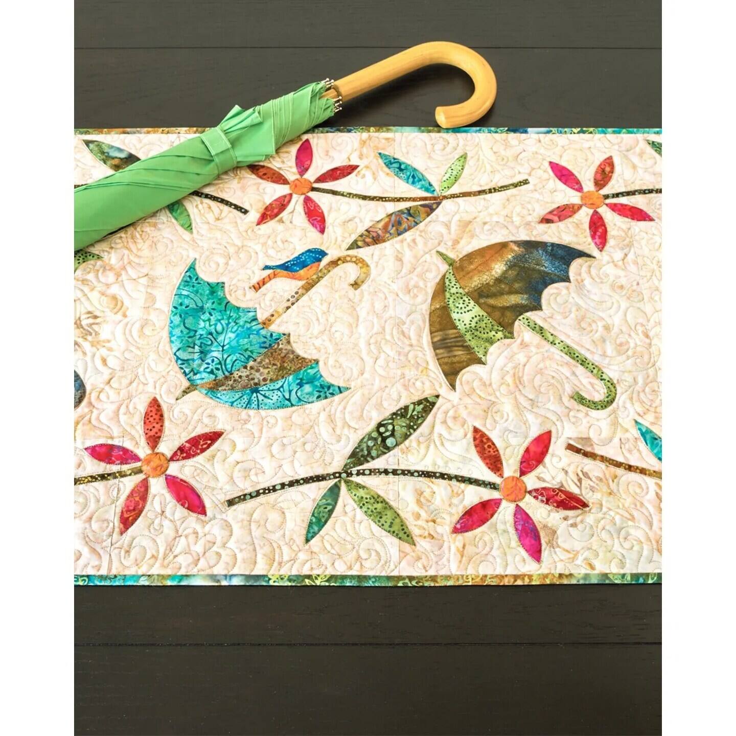 Alt View 2. AccuQuilt - GO! Fabric Cutting Dies, Dancing Umbrella by Edyta Sitar - Green.