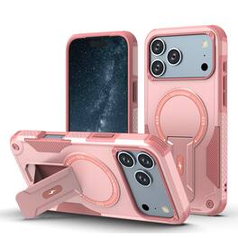 UUCOVER - Magnetic Case for Apple iPhone 18 Pro Max with Kickstand, Cpmpatible with MagSafe, Shockproof Rugged Protective Cover - Pink