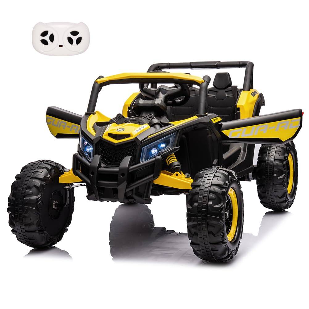 GARVEE - 24V 2-Seater Kids UTV with Dual 200W Motors & Metal Frame | Remote Control, Spring Suspension, USB Music & LED Lights