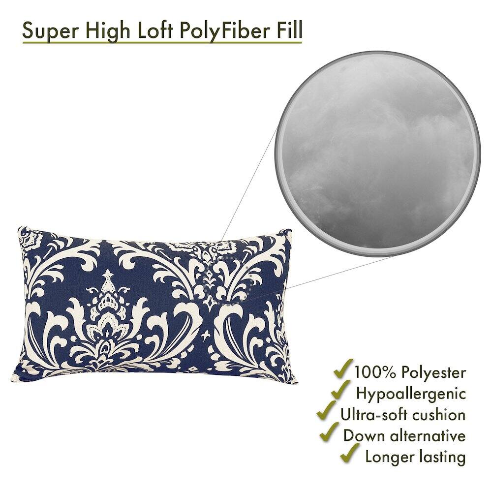 Super High Loft PolyFiber Fill

- 100% Polyester
- Hypoallergenic
- Ultra-soft cushion
- Down alternative
- Longer lasting