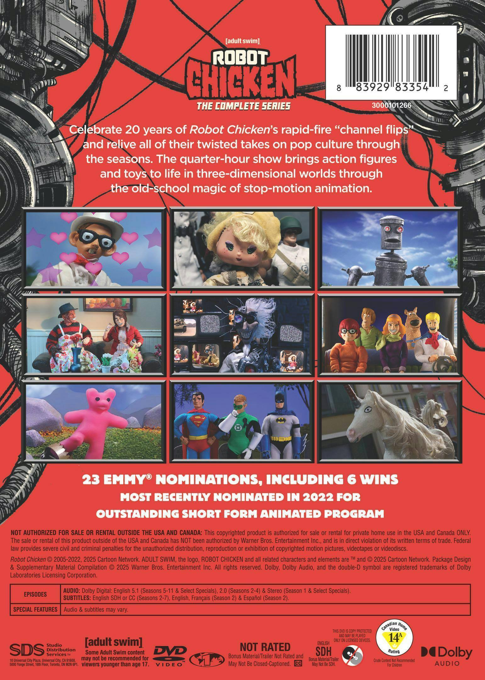 Back. Robot Chicken: The Complete Series   - DVD.