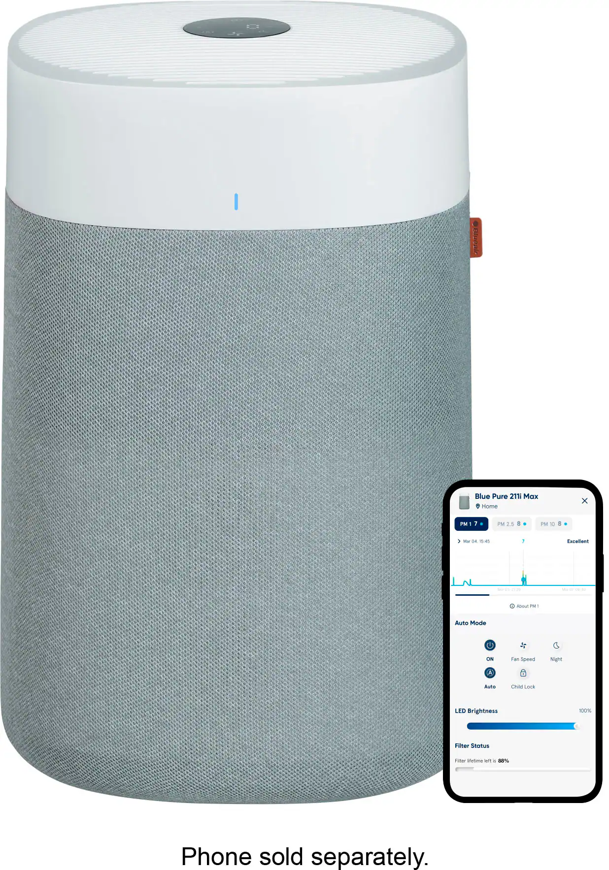 Phone sold separately.