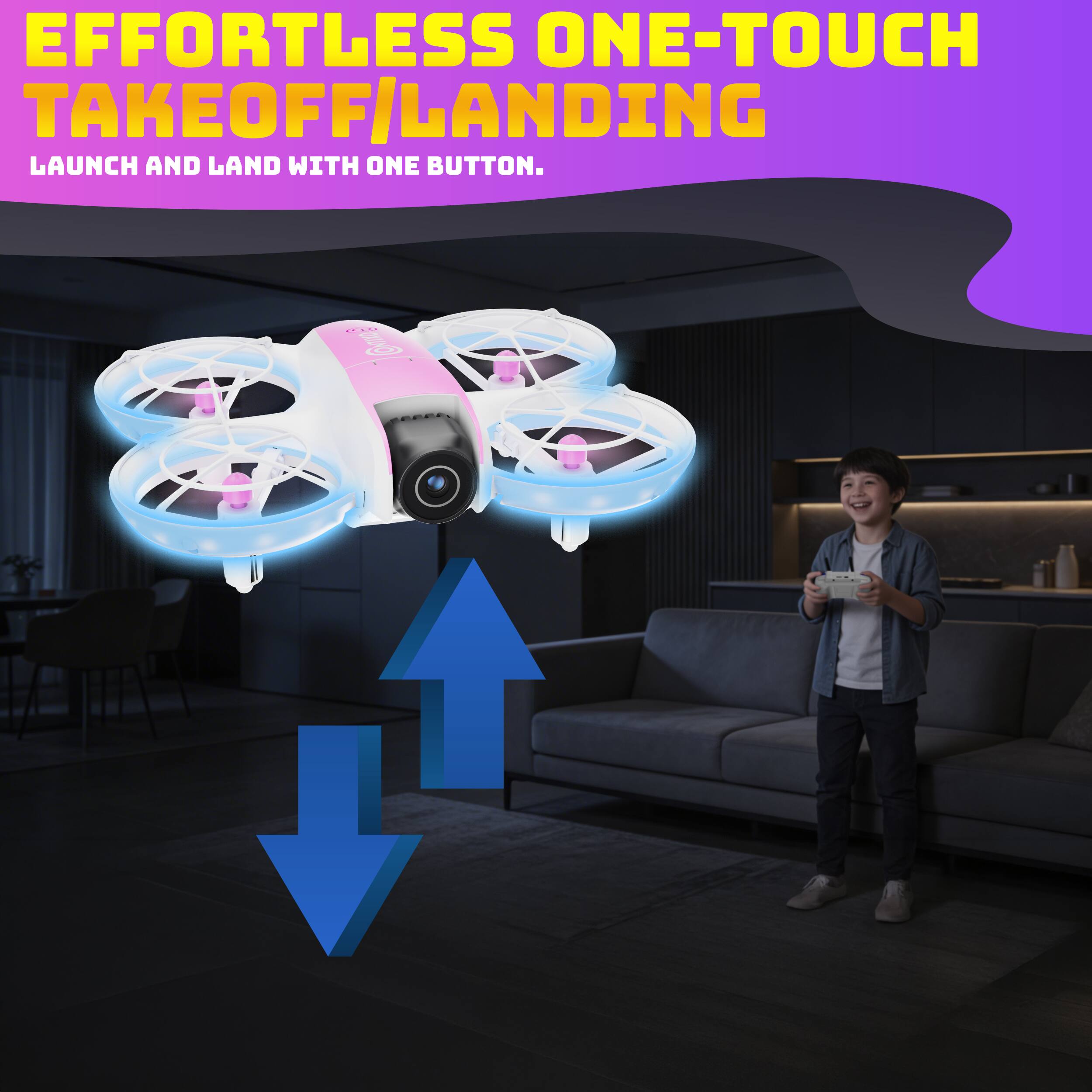 EFFORTLESS ONE-TOUCH TAKEOFF/LANDING  
LAUNCH AND LAND WITH ONE BUTTON.
