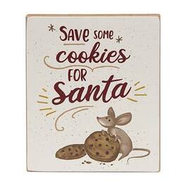 BreeBe - Save Some Cookies For Santa Block - Brown