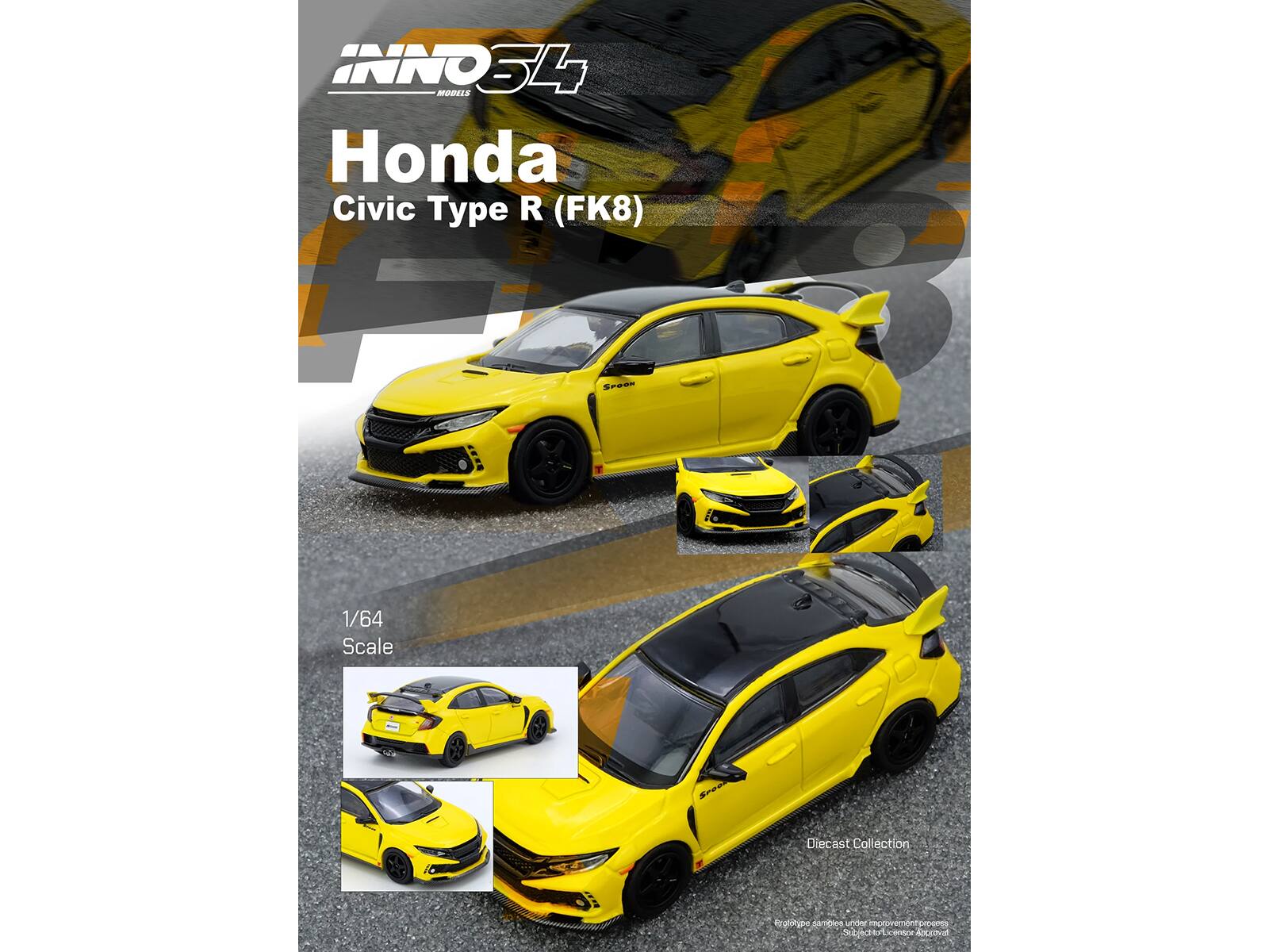 INNO 34 MODELS  
Honda Civic Type R (FK8)  
1/64 Scale Diecast Collection