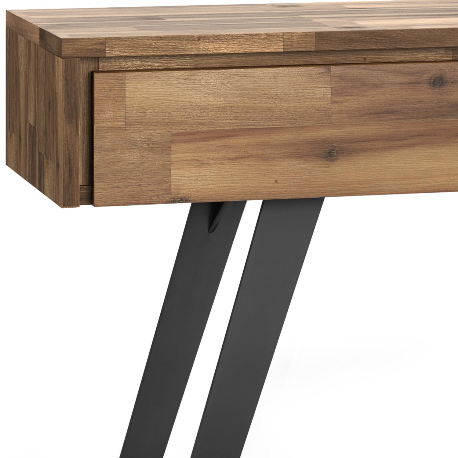 Alt View 12. Simpli Home - Lowry Console Sofa Table - Distressed Golden Wheat.