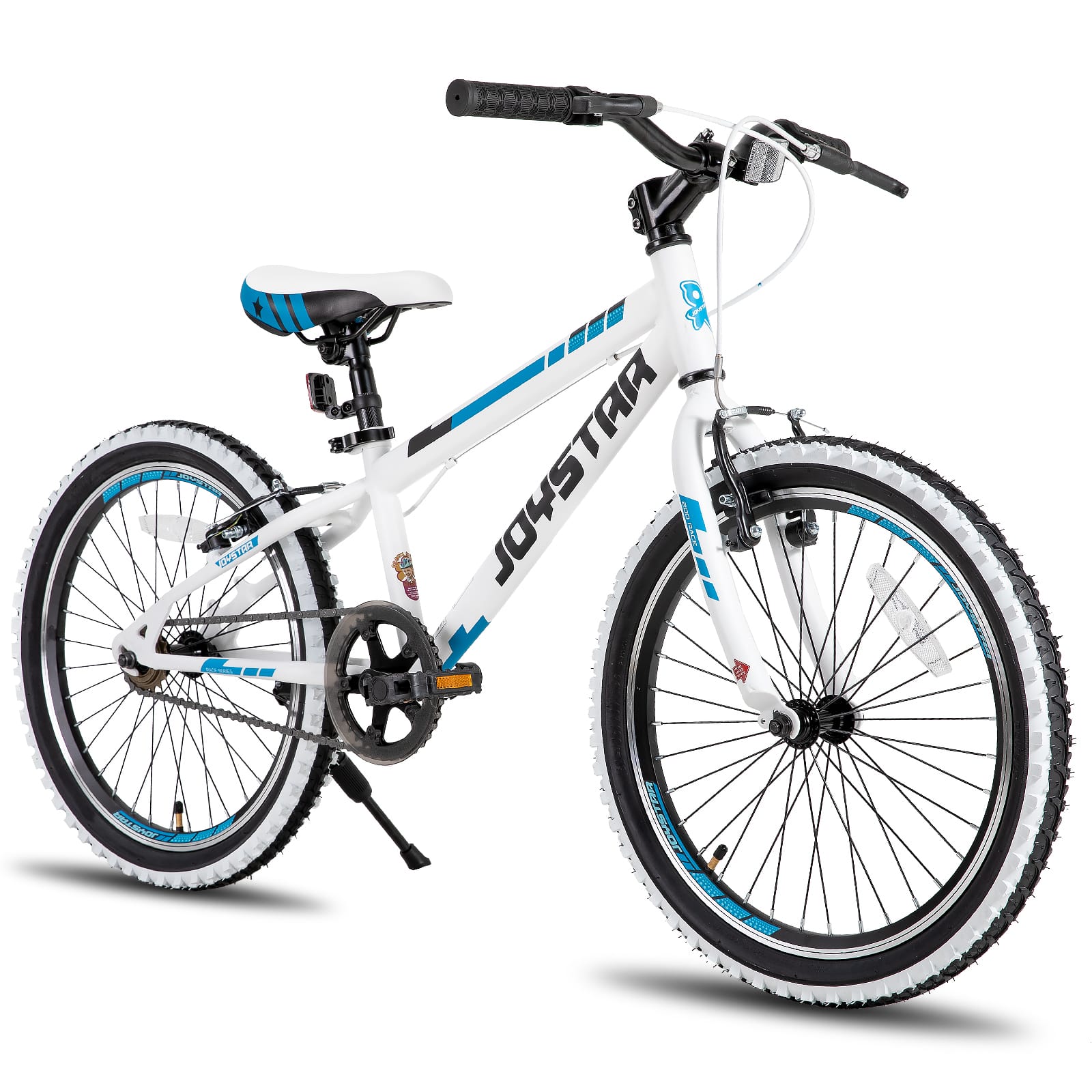 JOYSTAR - Lubbock 20 Inch Kids Bike with 1-Speed, Hardtail Mountain Bike for Kids Ages 6-10 MTB for Boys Girls - White