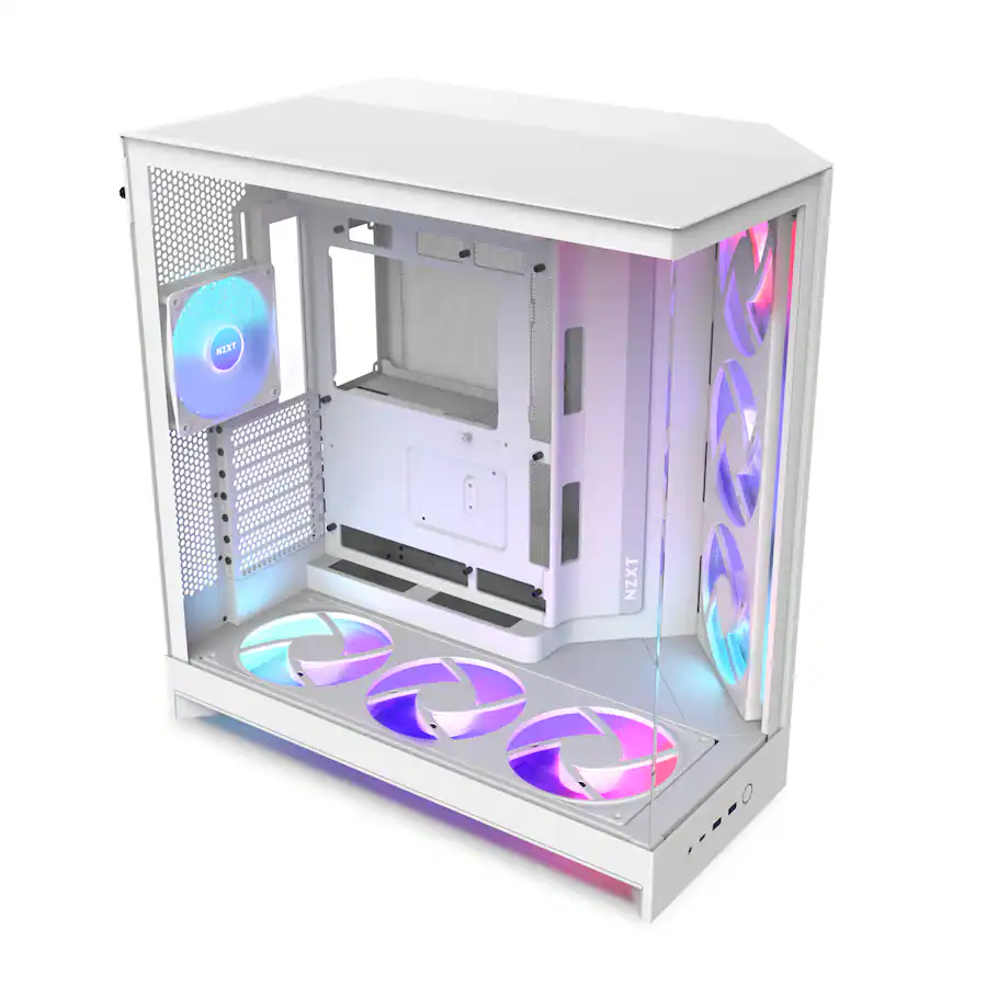 NZXT H9 Flow+ RGB 2025 ATX Mid Tower Dual Chamber PC Case White CM NZXT H9 Flow+ RGB 2025 ATX Mid Tower Dual Chamber PC Case White CM
