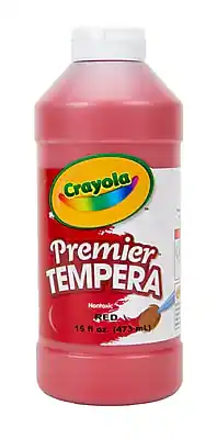 Crayola Premier TEMPERA
Nontoxic RED
15 fl oz. (473 mL)