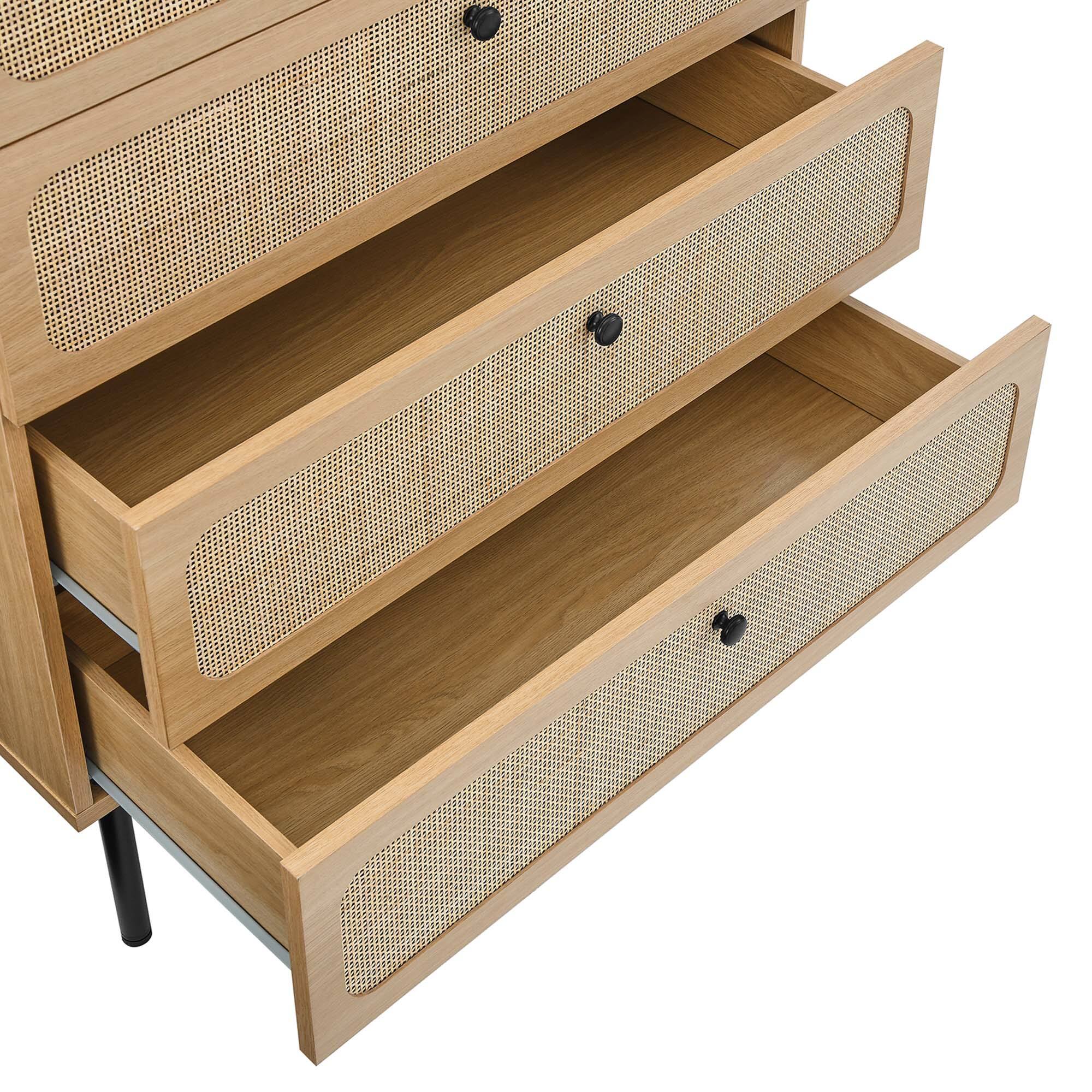 Alt View 3. Modway - Chaucer 5-Drawer Chest by Modway - Oak.