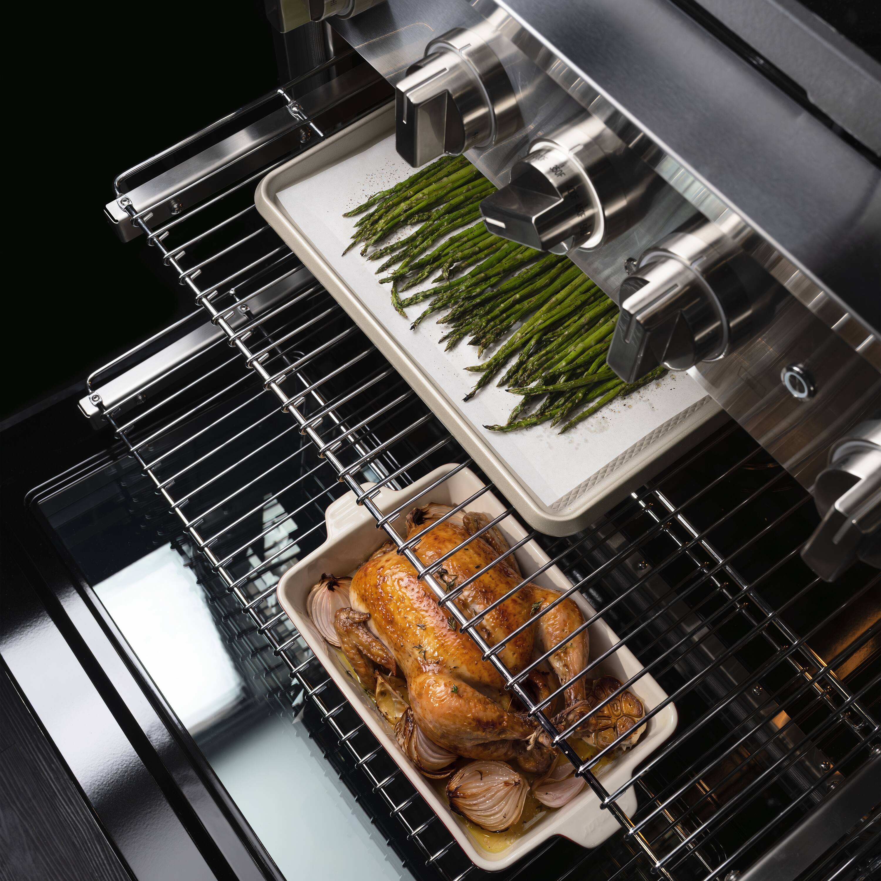 Alt View 14. ZLINE - 36 in. 5.2 cu. ft. Marino Dual Fuel Freestanding Range with 6 Brass Burner Gas Cooktop and Electric Convection Oven - Stainless Steel.