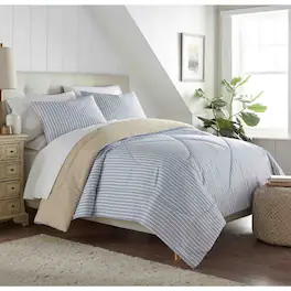 Shavel Home Products - Seersucker Comforter Set, Twin - Sailor stripe