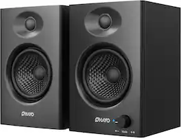 OHAYO - 60W Powerful Stereo Speakers, Bluetooth 5.3, 3.5mm Aux RCA Input , USB-Powered for Desktop, PC, Gaming,1 Pair - Black