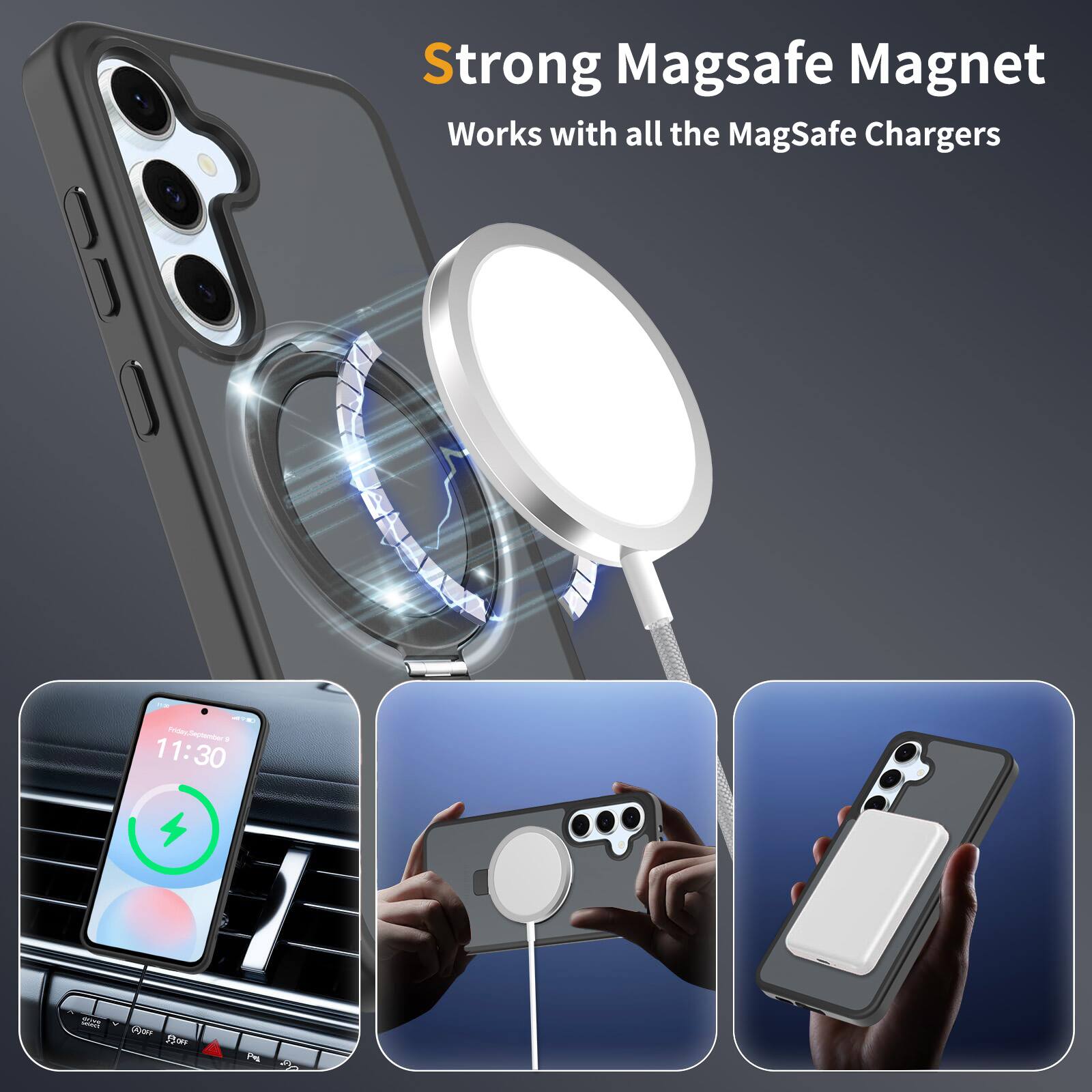 Strong Magsafe Magnet  
Works with all the MagSafe Chargers