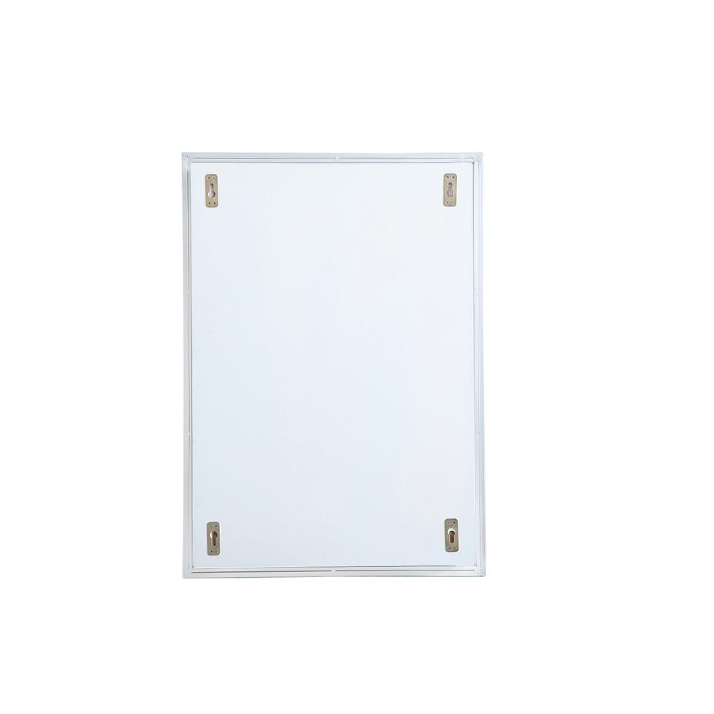 Angle. Elegant Decor - Metal mirror medicine cabinet 20 inch x 28 inch in silver - Silver.