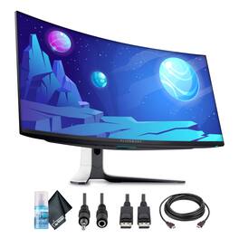 Alienware - AW3423DW 34.2" 1440p HDR 175 Hz Curved Gaming Monitor (Lunar Light) + More