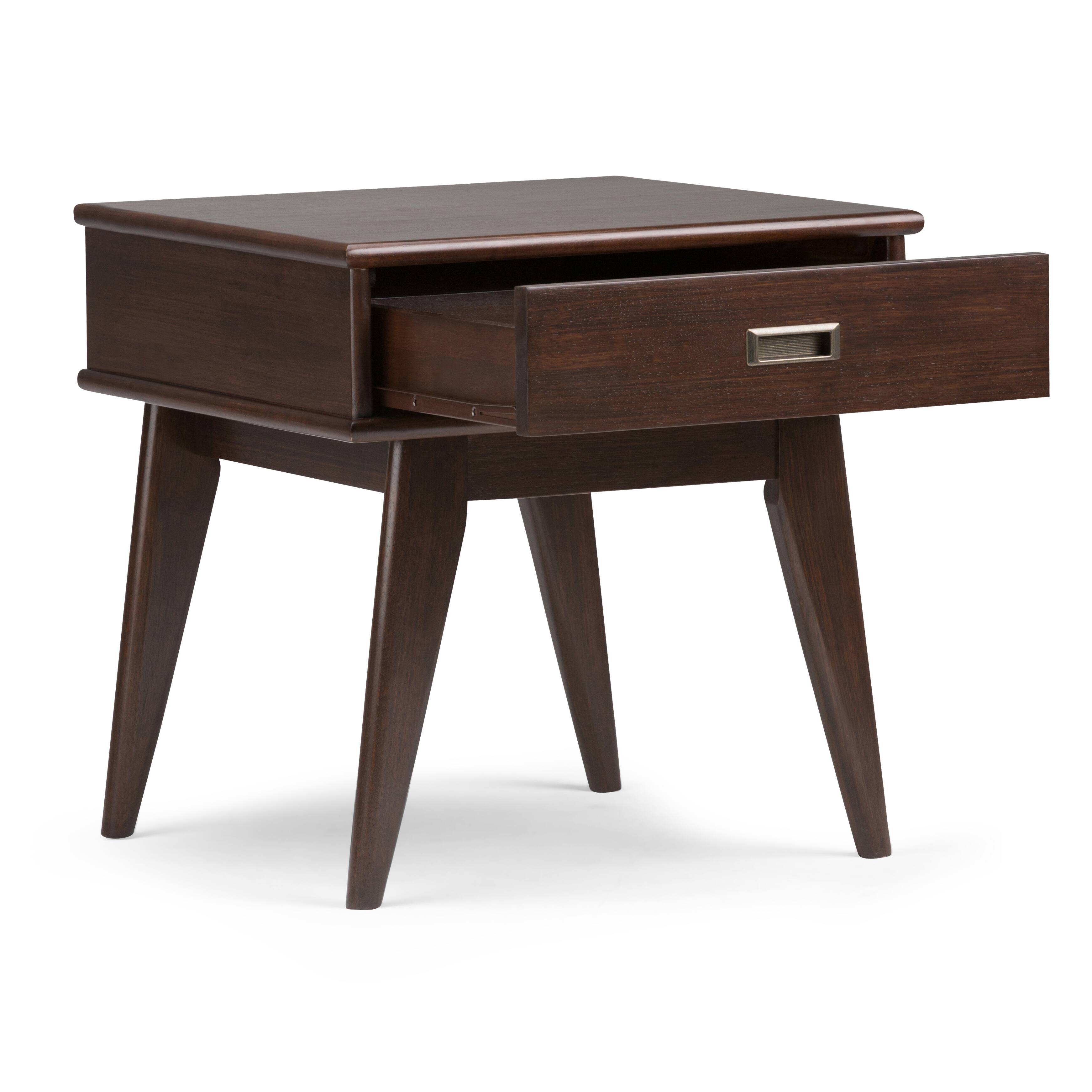 Alt View Zoom 11. Simpli Home - Draper Mid Century End Table - Medium Auburn Brown.