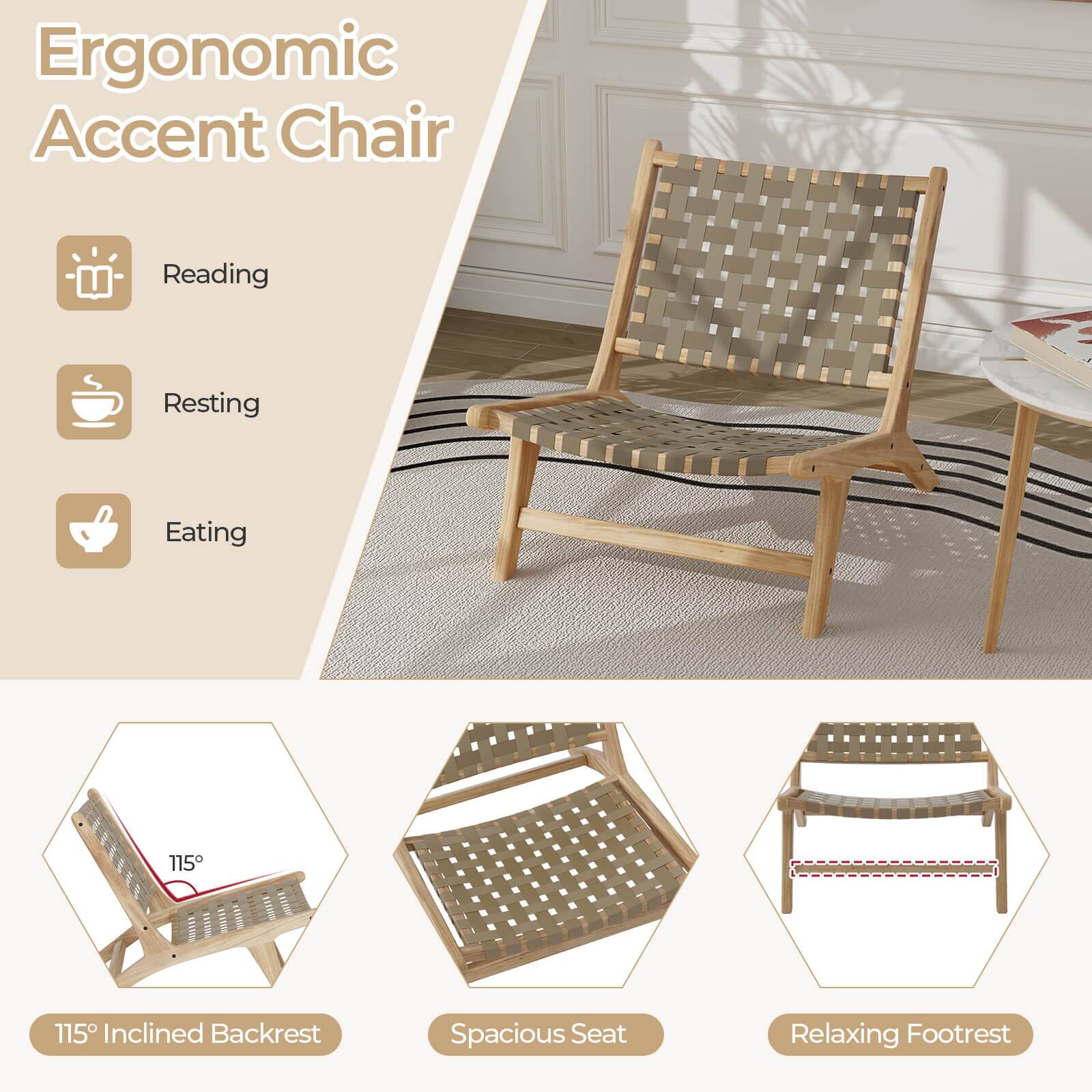 Ergonomic Accent Chair

- Reading
- Resting
- Eating

115° Inclined Backrest
Spacious Seat
Relaxing Footrest