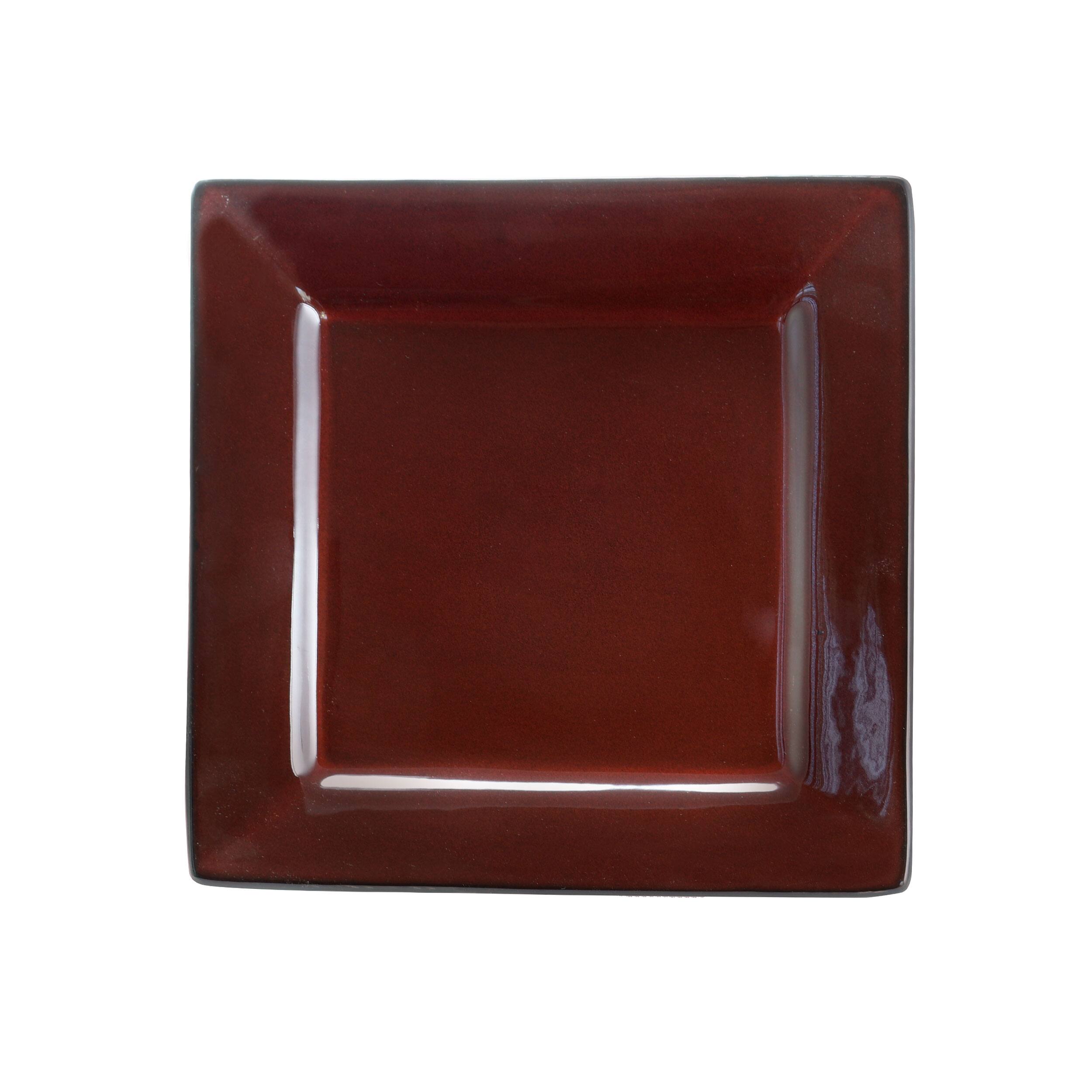 Alt View 1. Gibson - Gibson Elite Kiesling 16 Piece Hard Square Dinnerware Set in Red - Red.
