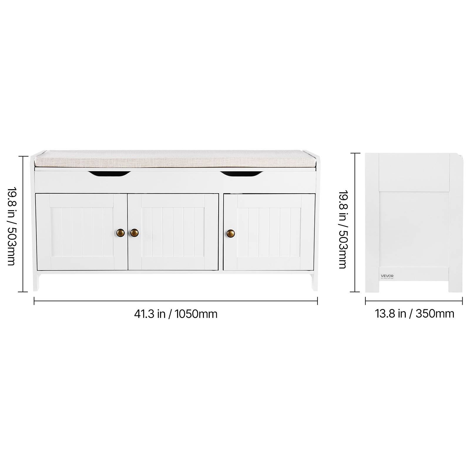 19.8 in / 503mm  
41.3 in / 1050mm  
13.8 in / 350mm