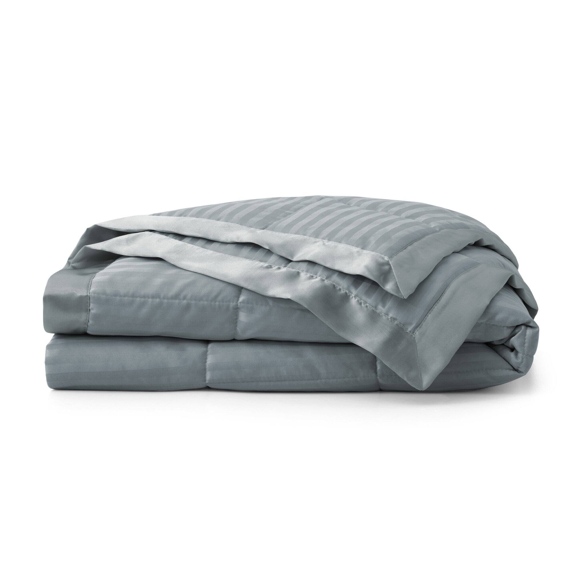 Back. Nest - Peace Nest Hotel Quality Luxury All Season Jacquard Soft Bed Blanket with Satin Trim Cozy and Warm - Dark Gray.