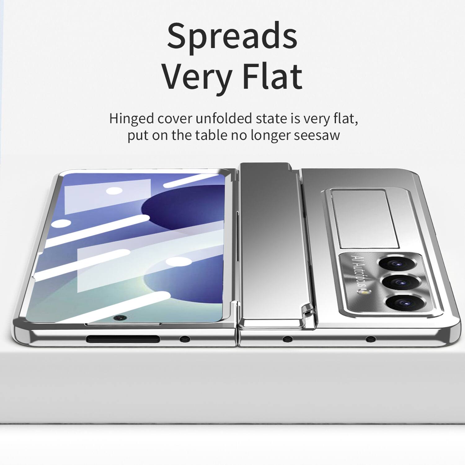 Spreads Very Flat  
Hinged cover unfolded state is very flat, put on the table no longer seesaw  
A Autofocus