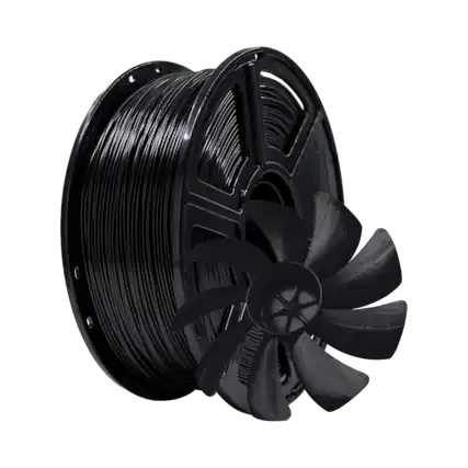 Front. Flashforge - ABS Filament 1.75mm, High Impact & Heat Resistant (HDT 88°C), Strong & Durable for 1.75mm 3D Printers - Black.