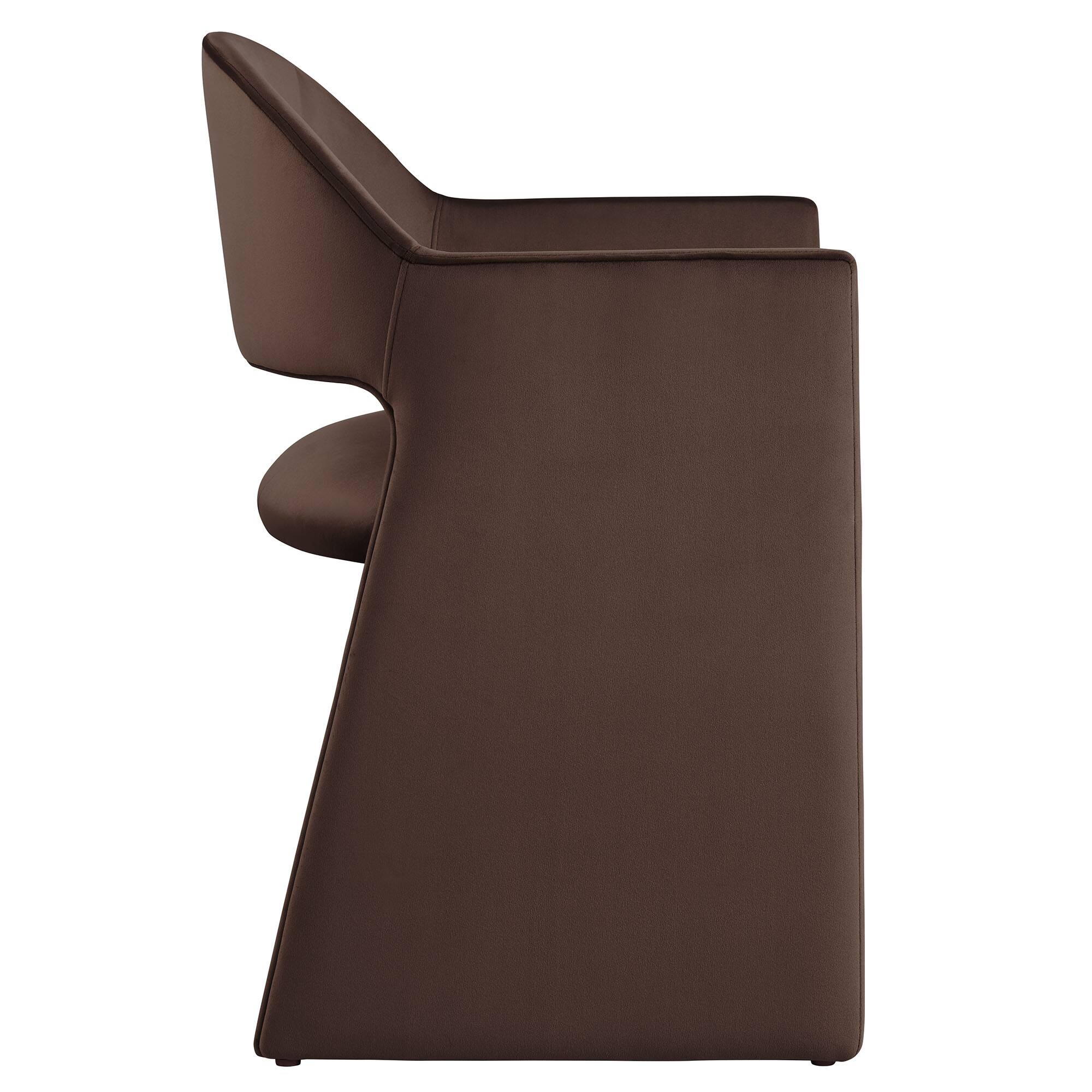 Alt View 2. Modway - Talia Dining Armchair - Chocolate Brown.