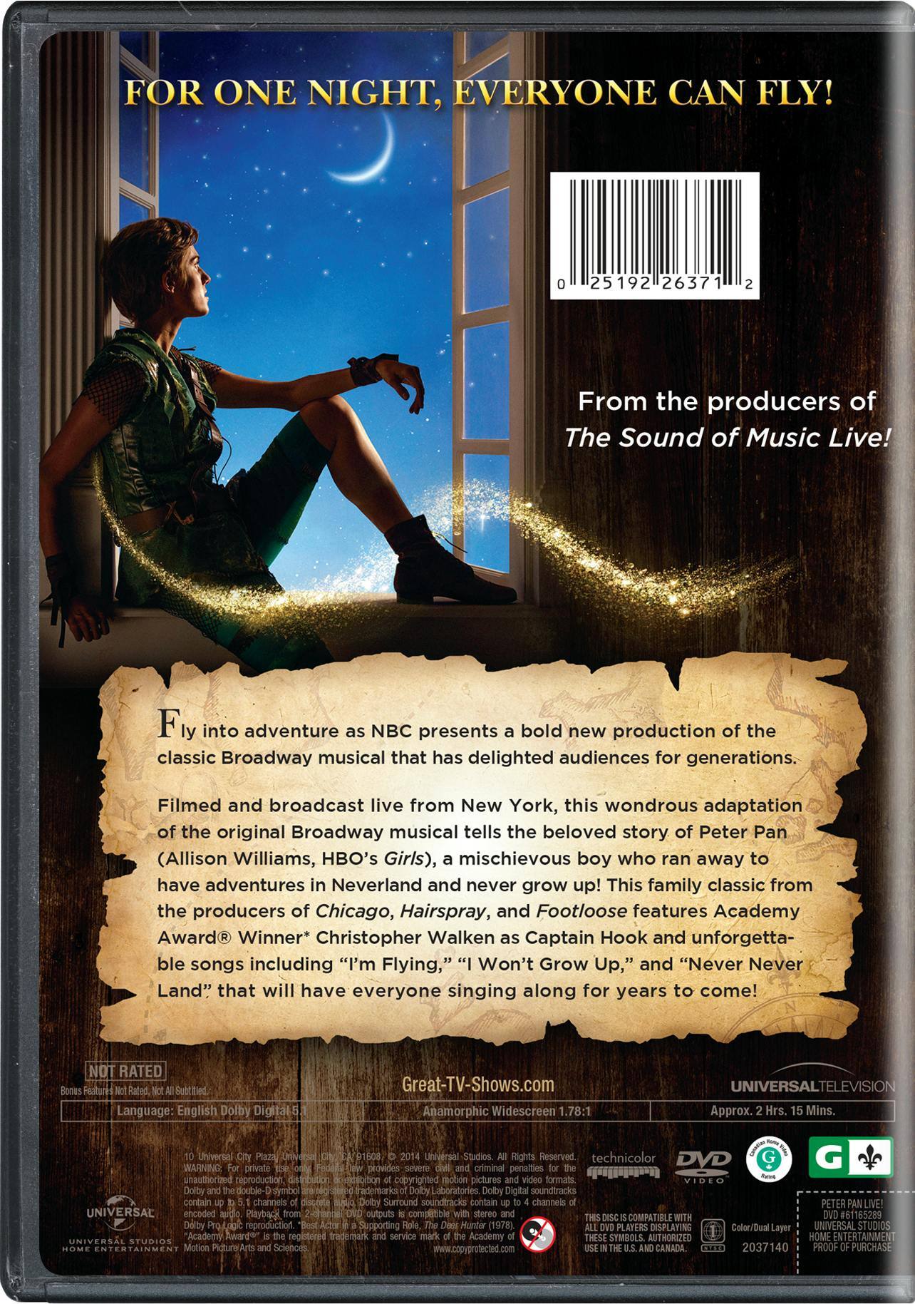Angle. Peter Pan Live! [DVD].