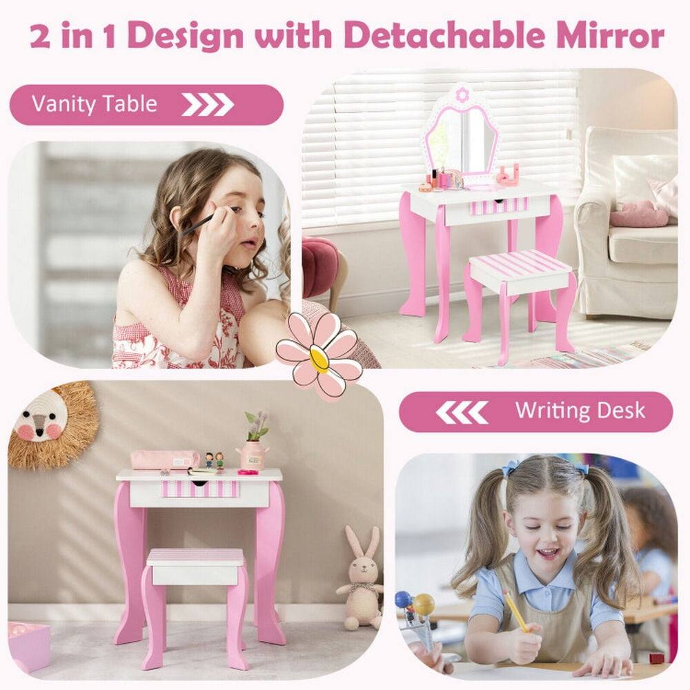 2 in 1 Design with Detachable Mirror

Vanity Table >>>>

Writing Desk <<<

2 in 1 Design with Detachable Mirror